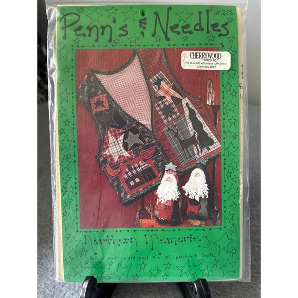 Penns & Needles Patchwork Vest Santa Patterns #212 DIY Sewing Craft 1996 - Picture 3 of 5